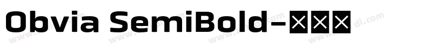 Obvia SemiBold字体转换